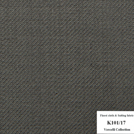 K101/17 Vercelli CVM - Vải Suit 95% Wool - Xám Trơn